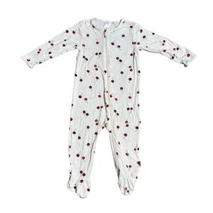 Modern Moments Baby Girl Cherry Footed Pajama Onesie Size 6-9 Months